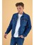 Erkek Antonio Dark Blue Slim Fit Jean Ceket 2