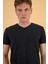 Erkek Nick Siyah V Yaka Slim Fit Basic Tişört 3