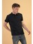 Erkek Martin Siyah Slim Fit Polo Yakalı Pike Tişört 1