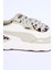 396437-01 Runtamed Platform Drama Fileli Deri Detaylı Leopar Desen Ortopedik Taban Bağcıklı Hafif Esnek Krem Günlük Kadın Spor Ayakkabı 2