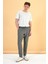 Erkek Alfred Haki Beli Lastikli Slim Straight Gofre Pantolon 1