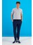Erkek Alfred Navy Beli Lastikli Slim Straight Gofre Pantolon 1