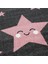 Sevimli Yıldız Star Desenli Çocuk Halısı Gri Pembe 5