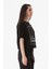 Yazı Baskılı Bisiklet Yaka Oversize T-Shirt 5