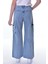 Çocuk Kargo Cep Yüksek Bel Wide Leg Kot Pantolon-Pnt-0038 3