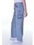 Çocuk Kargo Cep Yüksek Bel Wide Leg Kot Pantolon-Pnt-0038 4