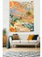 Gökkuşağı Renkleri Çiçek Kelebek Ve Meyve Kolajları Leke Tutmaz Kumaş Duvar Örtüsü Duvar Halısı Tapestry 2