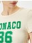 Crop Monaco Tişört Kısa Kollu Bisiklet Yaka Pamuklu Slim Fit 5