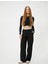 Sırt Dekolteli Crop Tişört Uzun Kollu Bisiklet Yaka Slim Fit 2