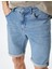 Kot Şort Slim Fit Düğmeli Cepli Katlı Paça 5