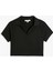 Crop Polo Yaka Tişört Kısa Kollu Slim Fit Kaşkorse Viskon 1