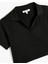 Crop Polo Yaka Tişört Kısa Kollu Slim Fit Kaşkorse Viskon 3