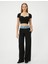 Kalp Yaka Crop Tişört Ribanalı Kısa Kollu Slim Fit 2