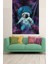 Uzaydaki Astronot Uzay Desen Leke Tutmaz Kadife Dokulu Kumaş Duvar Örtüsü Duvar Halısı Tapestry 2