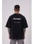 Erkek Be Bold Be You Yıkmalı Oversize Asphalt Tişört 1