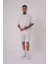 Erkek Luxury Yıkamalı Basic Relaxed Gri Spotted Tişört 3