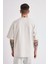 Erkek Dama Patch Oversize Gri Tişört 2