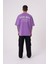 Erkek High Hope Baskılı Oversize Mor Tişört 4