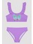 Kız Çocuk Butterfly Halter Lila Bikini Takımı 1