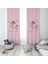 Pembe Unicorn Ve Prenses Desenli Dijital Baskı Yıkanabilir Bebek Çocuk Odası Fon Perdesi 1