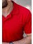 Erkek Kırmızı Petek Tam Esnek Likralı Rahat Ribana Kol Polo Yaka T-Shirt 24Eplysnsp 5