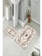 Banyo Halısı Ikili Klozet Takımı Kaymaz Tabanlı (60 cm x 100 cm + 40 cm x 60 cm ) 2