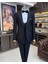 İtalyan stil slim fit ceket yelek pantolon damatlık set siyah T11635 5