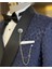 Italyan Stil Slim Fit Şal Yaka Kruvaze Ceket Pantolon Damatlık Set Lacivert T11796 3