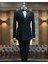 Italyan Kesim Slim Fit Kruvaze Ceket Pantolon Damatlık Set Siyah T11839 1