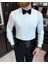 Italyan Stil Slim Fit Ata Yaka Duble Manşet Erkek Gömlek Beyaz T11601 1