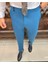 Italyan Stil Slim Fit Bel Detaylı Erkek Pantolon Mavi T11427 1