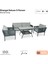Shangai Deluxe 5 Kişilik Rattan Bahçe Balkon Takımı Taş Gri 1