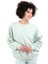 Luna Kadın Yeşil Günlük Stil Sweatshirt 24YKTL13D22-YSL 5