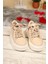 Taş Aksesuarlı Sneakers Krem 1