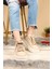 Taş Aksesuarlı Sneakers Krem 5