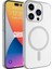 iPhone 15 Pro Max - Uyumlu Zore Wireless Şarj Özellikli Pixel Magsafe Kapak-Koyu Gri 1