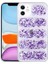 iPhone 12 - Uyumlu Kamera Korumalı Simli Airbag'li Zore Dalga Kapak-Mor 5