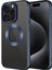 iPhone 15 Pro Max - Uyumlu Tek Kamera Çerçeveli Logo Gösteren Zore Omega Kapak-Lacivert 1