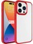 iPhone 15 Pro Max - Uyumlu Zore Krom Kapak-Kırmızı 1