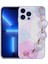 iPhone 12 Pro Max - Uyumlu Simli Desenli El Askılı Tutacaklı Zore Elsa Silikon Kapak-Lila 1
