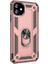 Apple iPhone 11 Kılıf Vega Standlı Yüzüklü Mıknatıslı Bronz 1