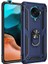 Xiaomi Poco F2 Pro Kılıf Tank Koruma Standlı Yüzüklü Mıknatıslı Lacivert 1