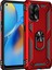 Oppo A74 4g Kılıf Vega Tank Standlı Yüzüklü Mıknatıslı Kırmızı 1