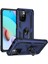 Xiaomi Redmi Note 11 4g Kılıf Tank Standlı Yüzüklü Mıknatıslı Lacivert 1