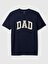 Erkek Lacivert Everday Soft Dad Grafikli T-Shirt 4