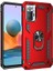 Xiaomi Redmi Note 10 Pro Kılıf Vega Tank Standlı Yüzüklü Mıknatıslı Kırmızı 1