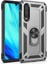 Huawei P Smart Pro 2019 Kılıf Tank Koruma Vega Standlı Yüzüklü Mıknatıslı Gümüş 1