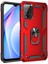 Xiaomi Redmi 9t Kılıf Tank Standlı Yüzüklü Mıknatıslı Kırmızı 1