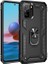 Xiaomi Redmi Note 10S Kılıf Vega Tank Koruma Standlı Yüzüklü Mıknatıslı Siyah 1