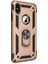 Apple iPhone Xs Kılıf Vega Standlı Yüzüklü Mıknatıslı Gold 1